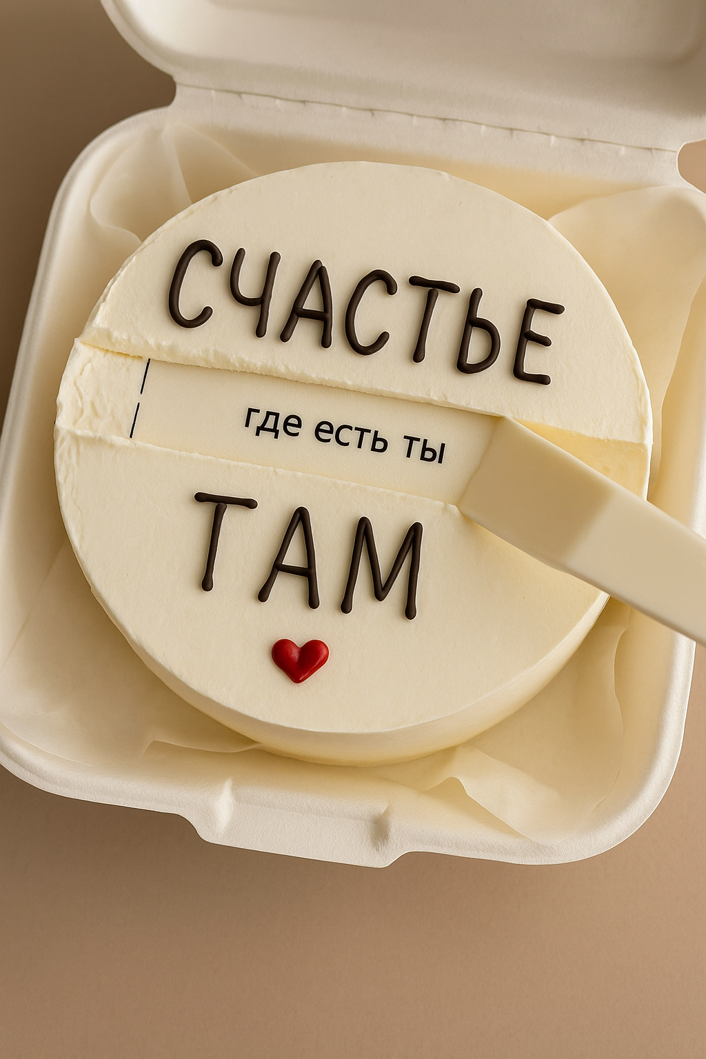 торт со скрытой надписью