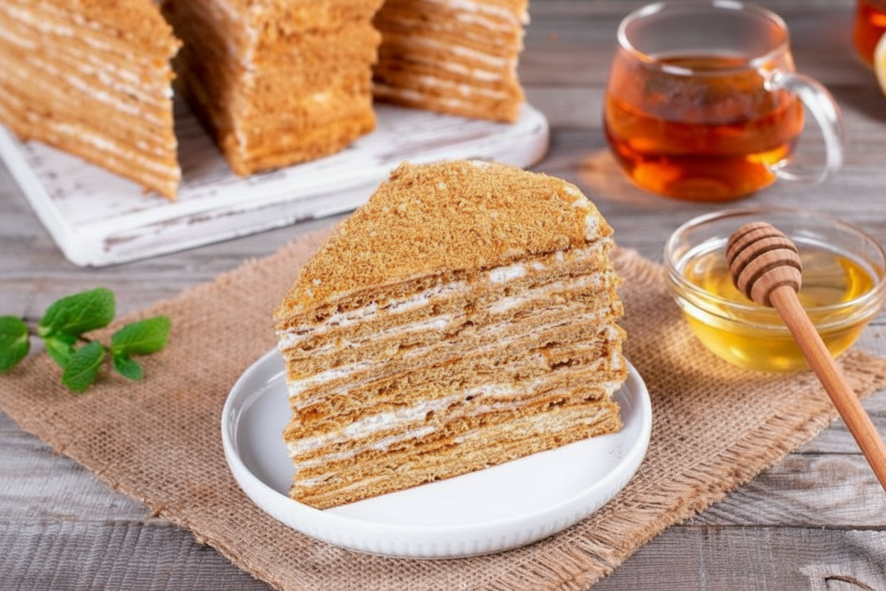 торт медовый